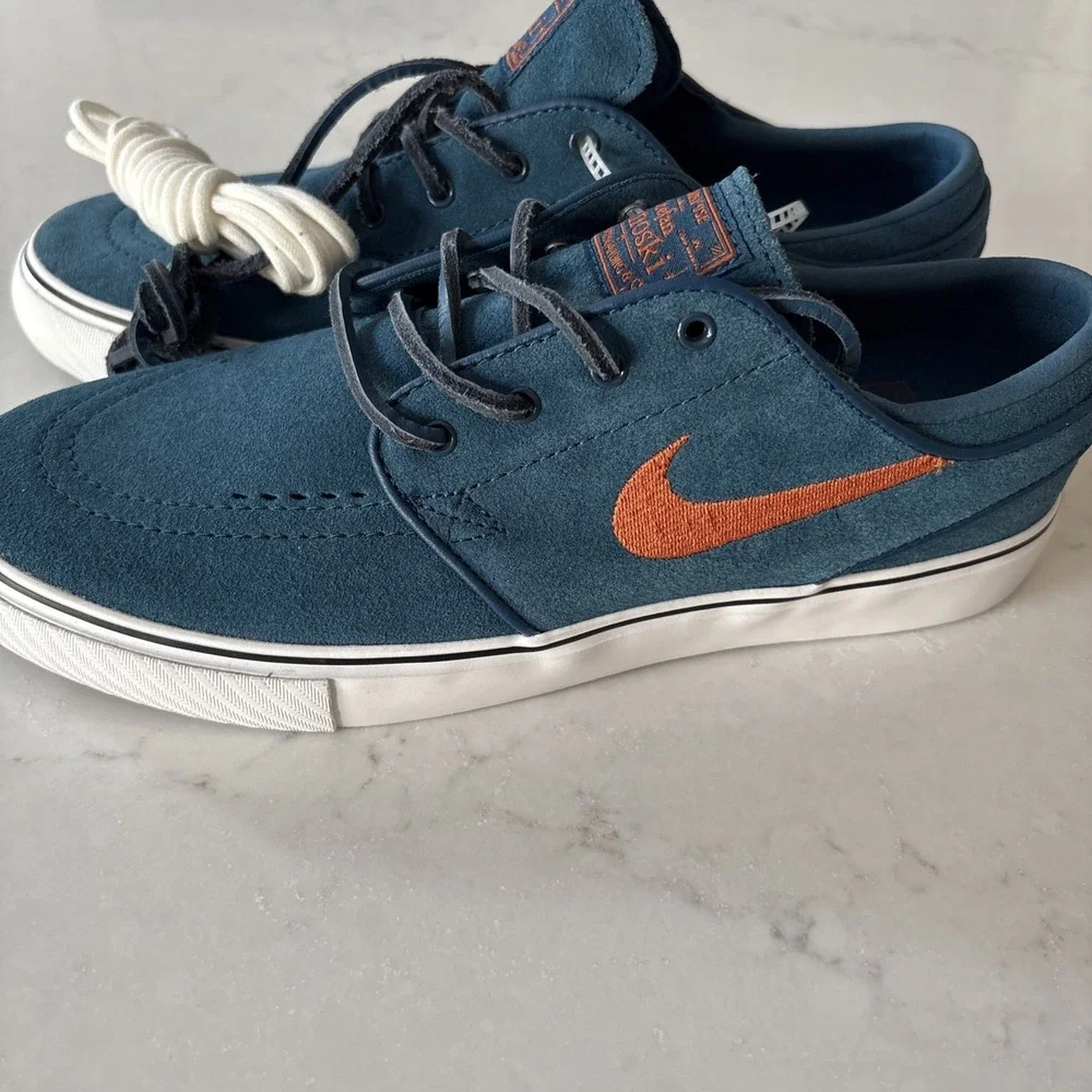 Size 6 Nike Zoom Stefan Janoski OG+ SB Blue Force Campfire Orange FD6757-401